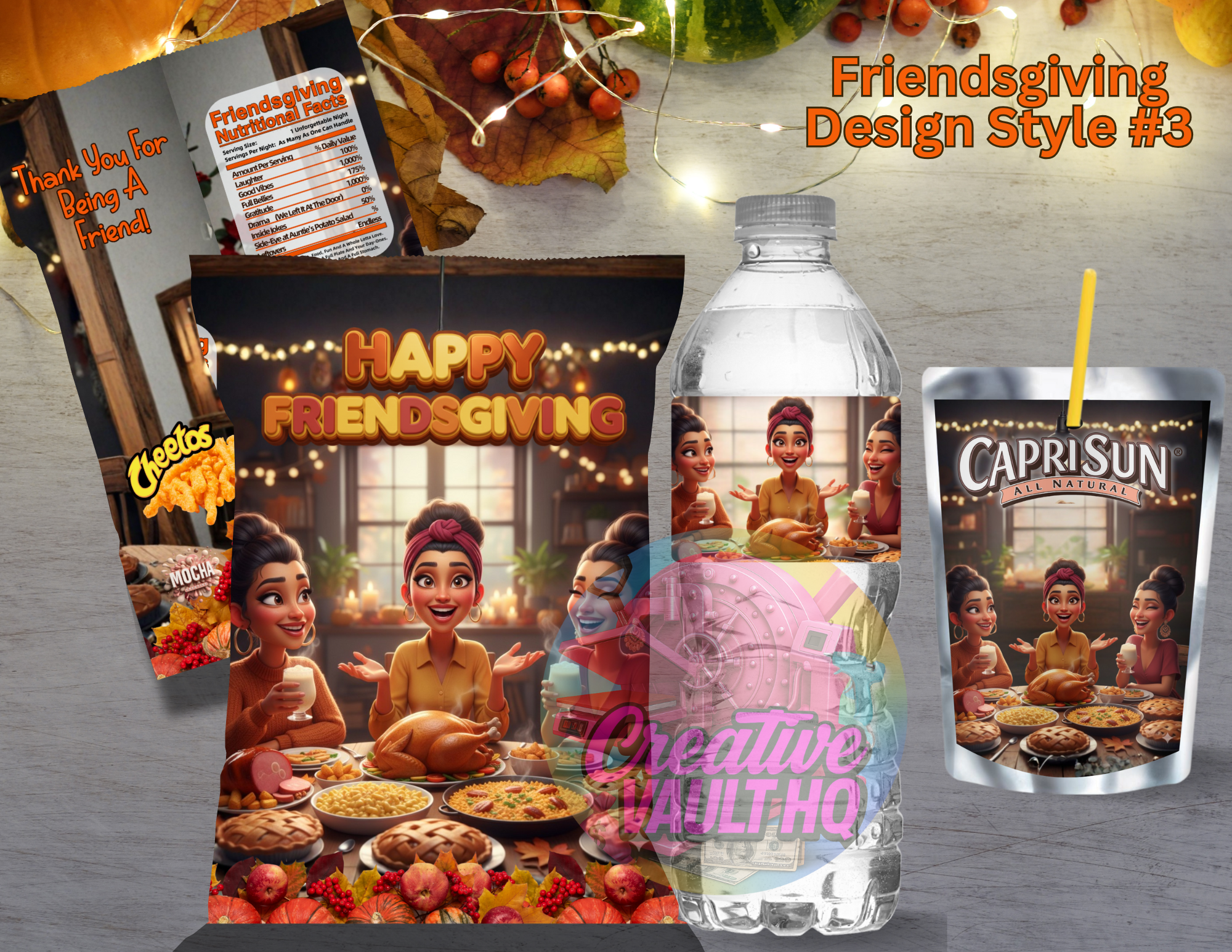 Friendsgiving Chip Bag Bundle Templates - 3