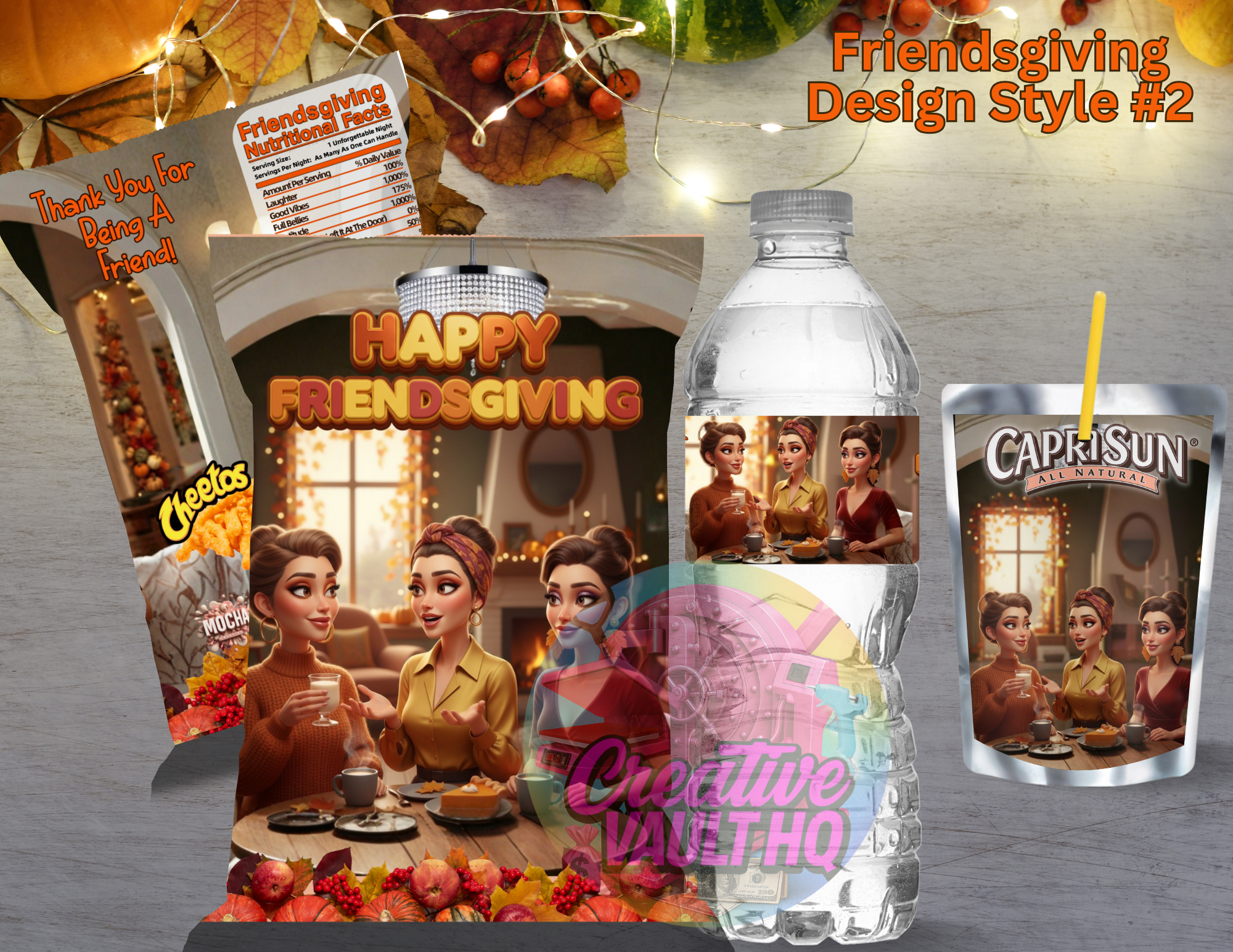 Friendsgiving Chip Bag Bundle Templates - 2