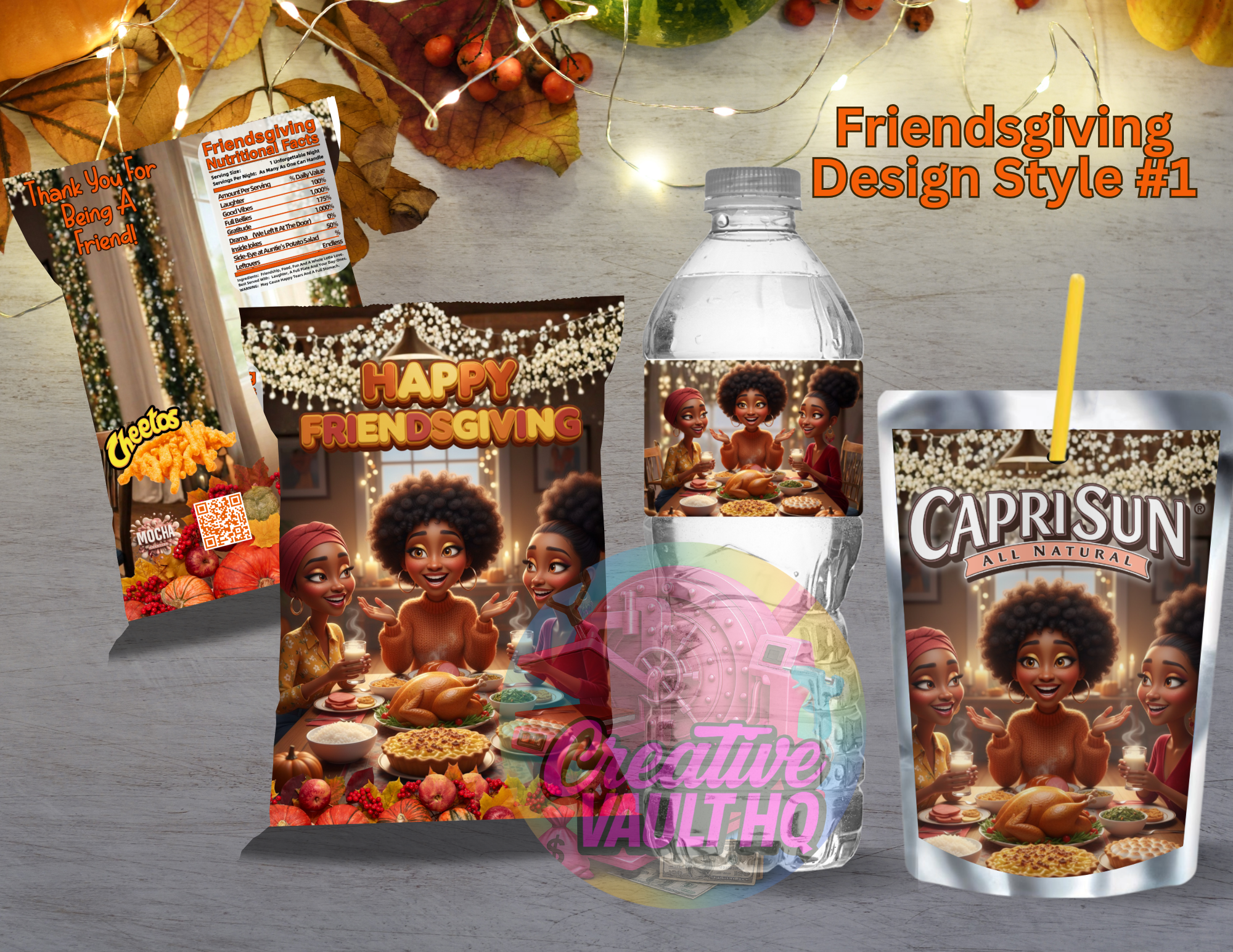 Friendsgiving Chip Bag Bundle Templates - 1