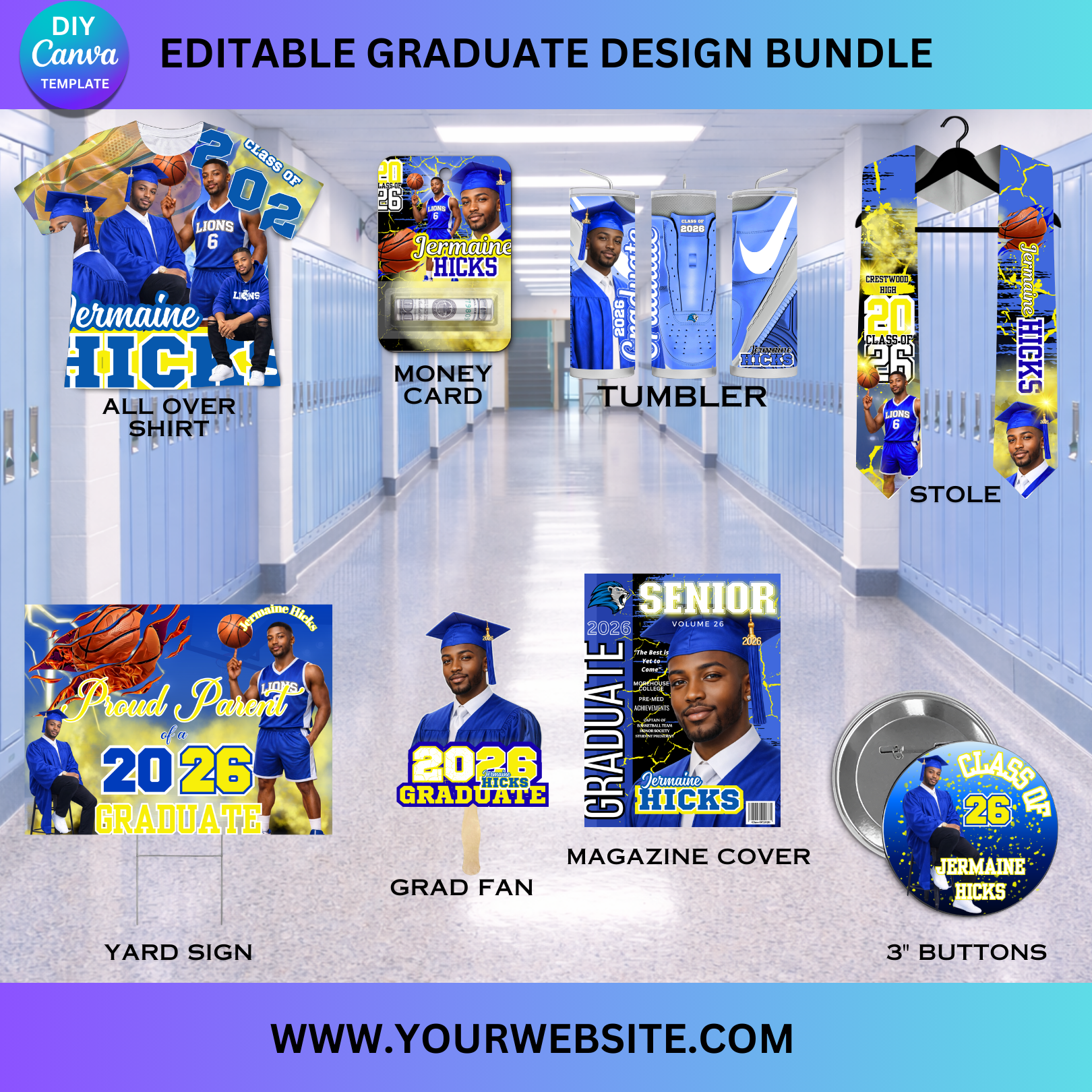 Blue Grad ELITE Bundle - Design 2
